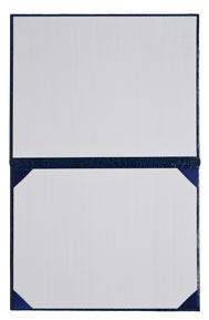 White Moire Single Diploma Folder Inside