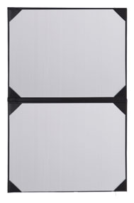 White Morie Double Diploma Folder Inside