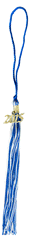 2015 white & royal blue tassels